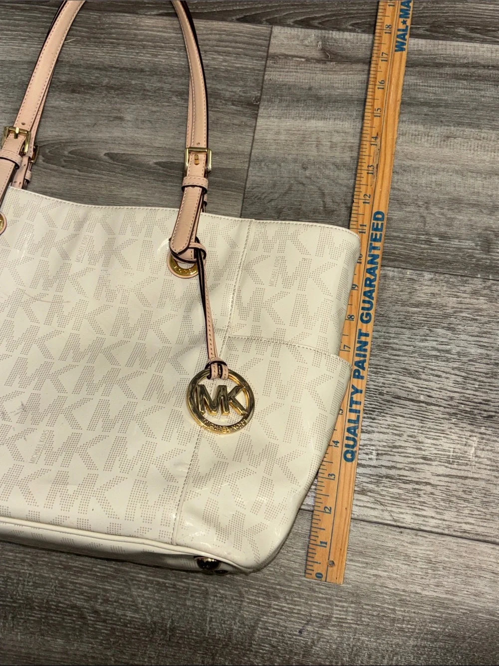 Michael Kors Ivory Monogram Tote with Handles